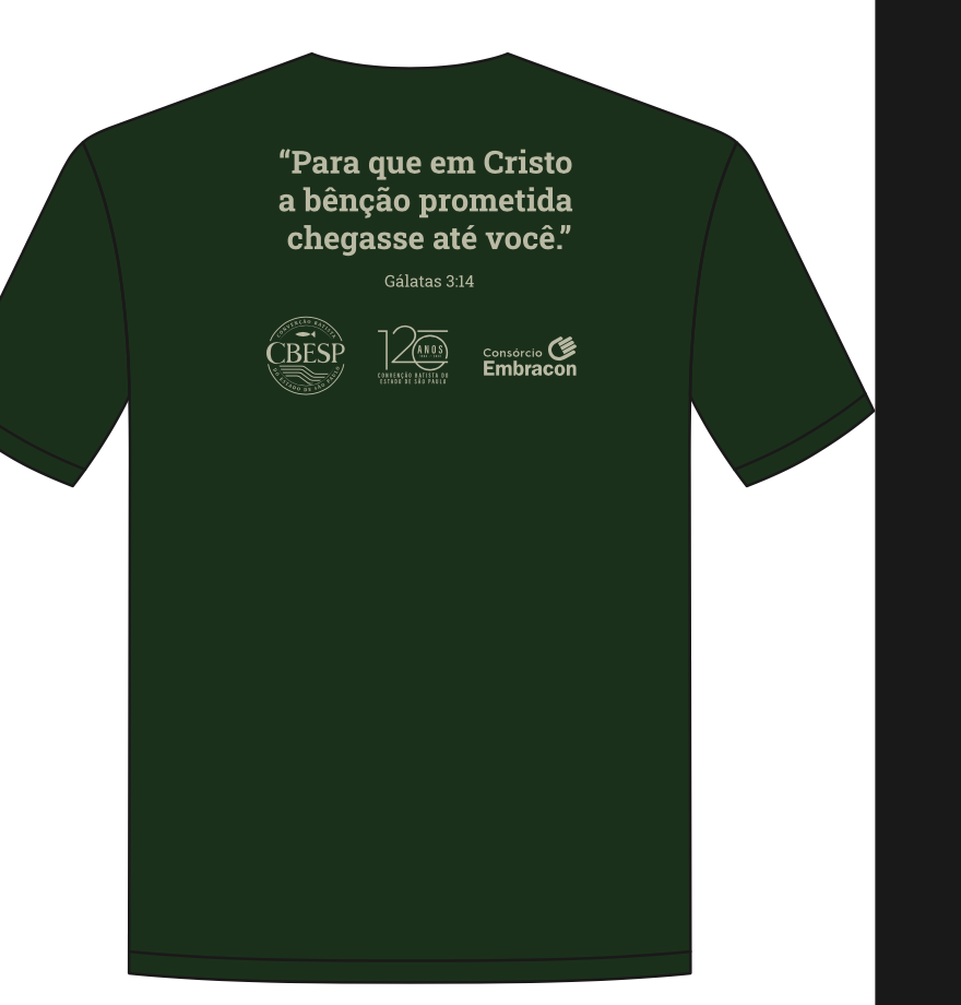 Camisa costas — versículo Gálatas 3:14
